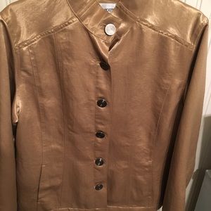 Chico’s Gold Holiday Blazer